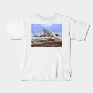 The Sea of Ice - Caspar David Friedrich Kids T-Shirt